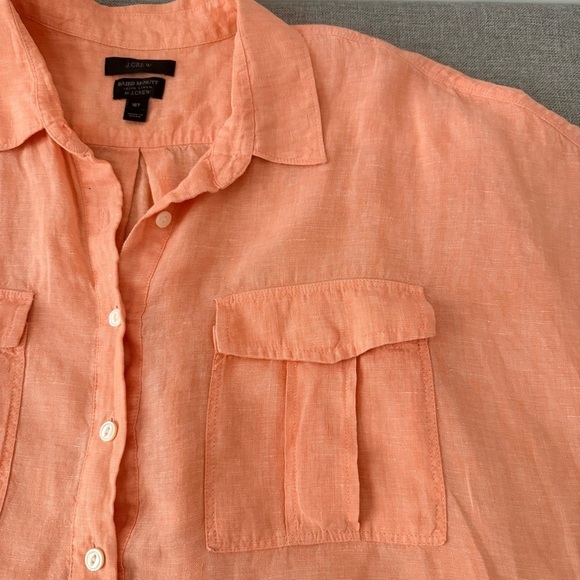 J. Crew Baird McNutt Irish linen pop over Shirt - Picture 3 of 7